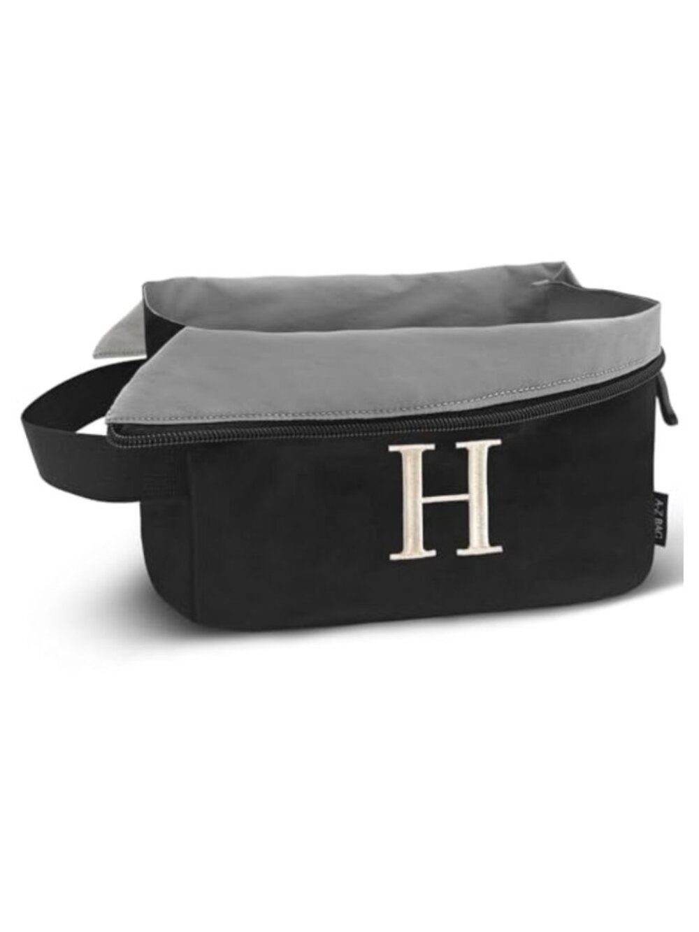Water-Resistant Nylon Toiletry Bag Makeup Bag with Embroidery Initial